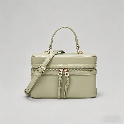 Canvas & Leather Boxy Crossbod - Shopdayla Wholesale - #1410