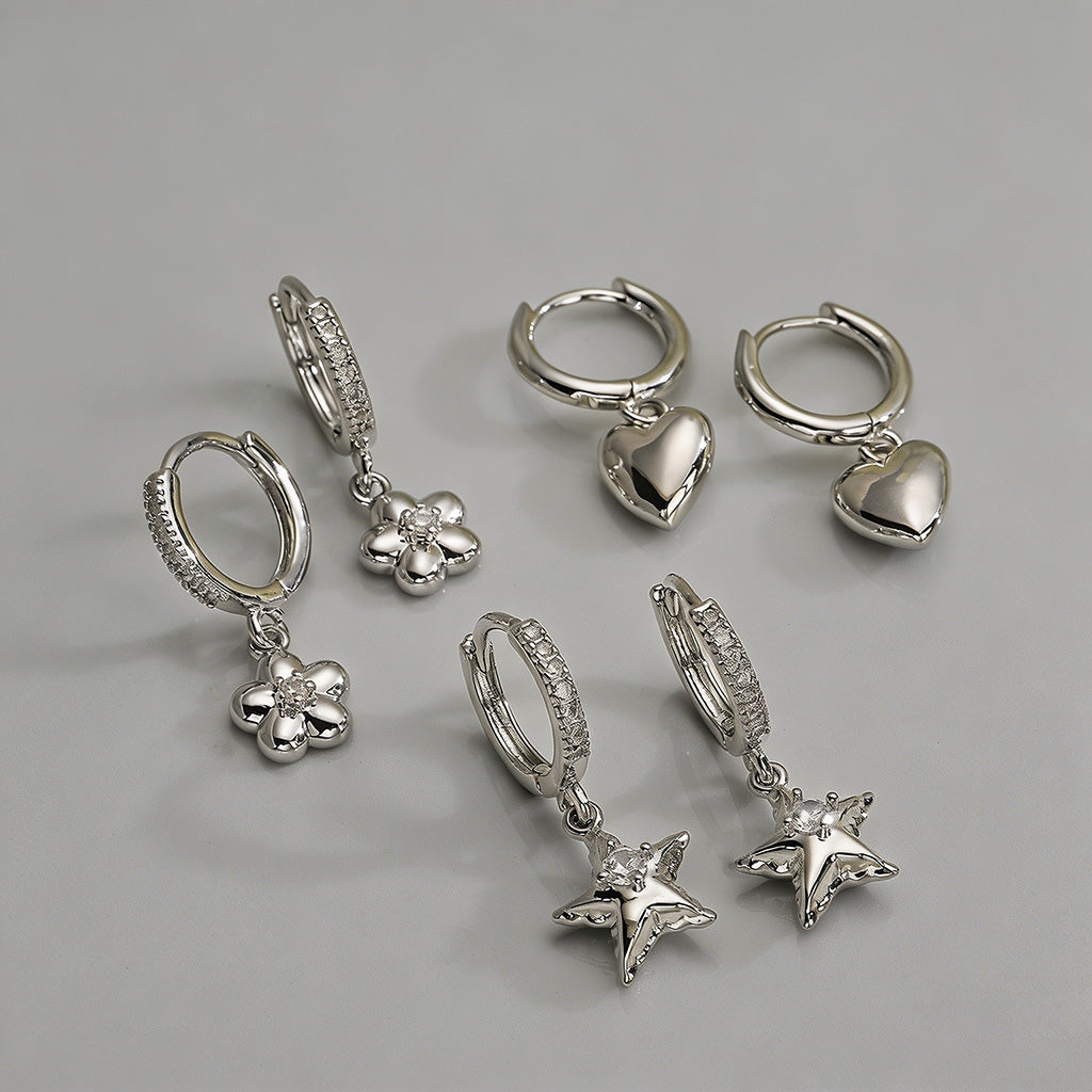 Silver Huggie Hoop Earring - Shopdayla Wholesale - #5298