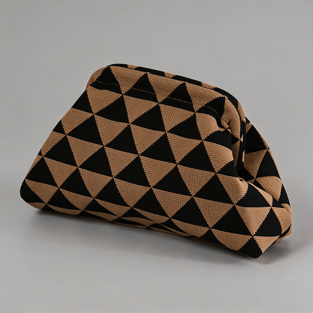 Block Striped Knit Cloud Bag - Shopdayla Wholesale - #6242