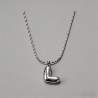 3D Bubble Letter Initial Neckl - Shopdayla Wholesale - #0194