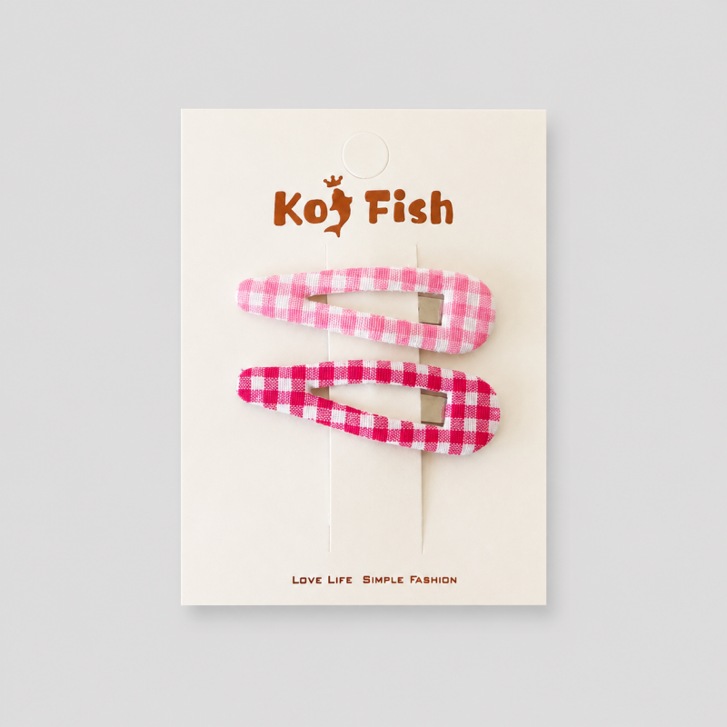 Fresh Plaid Star BB Clip - Shopdayla Wholesale - #0498