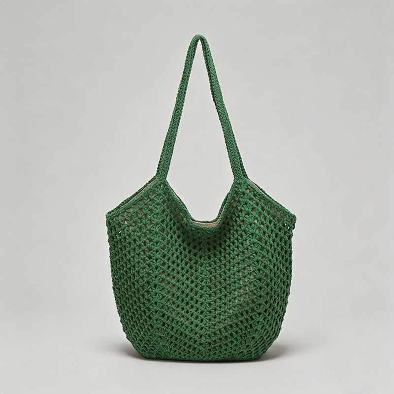 Open-Knit Straw Tote Bag - Shopdayla Wholesale - #9554