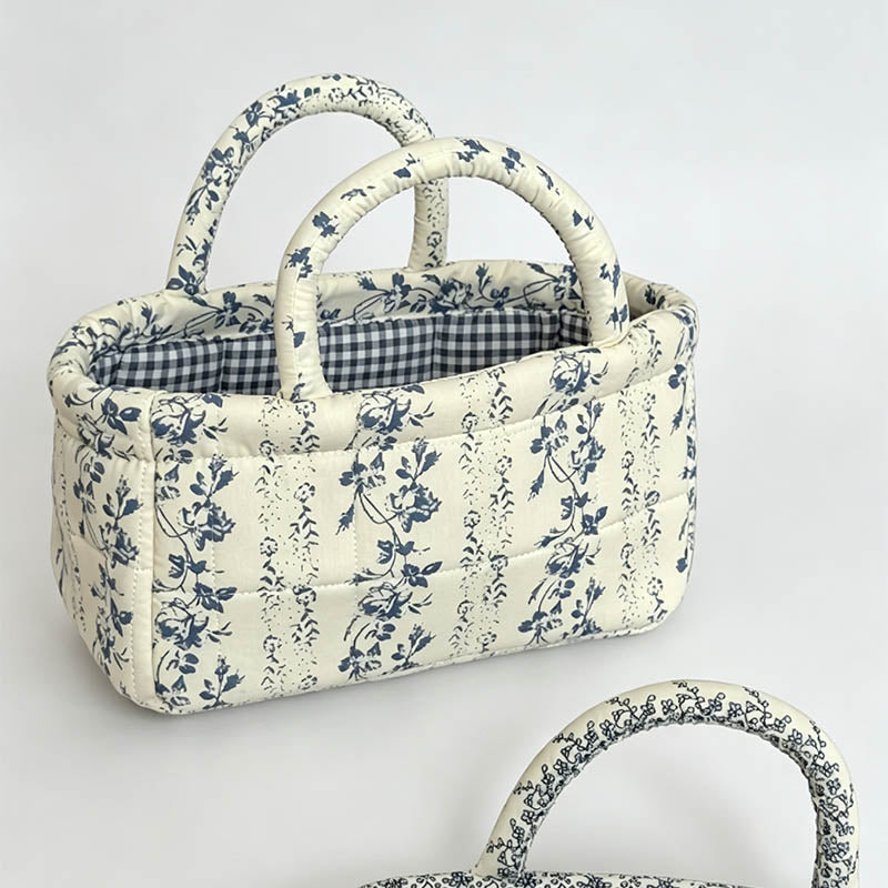 Small Quilted Floral Storage O - Shopdayla Wholesale - #0994