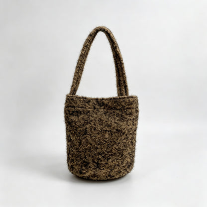 Fuzzy Fleece Handle Bag