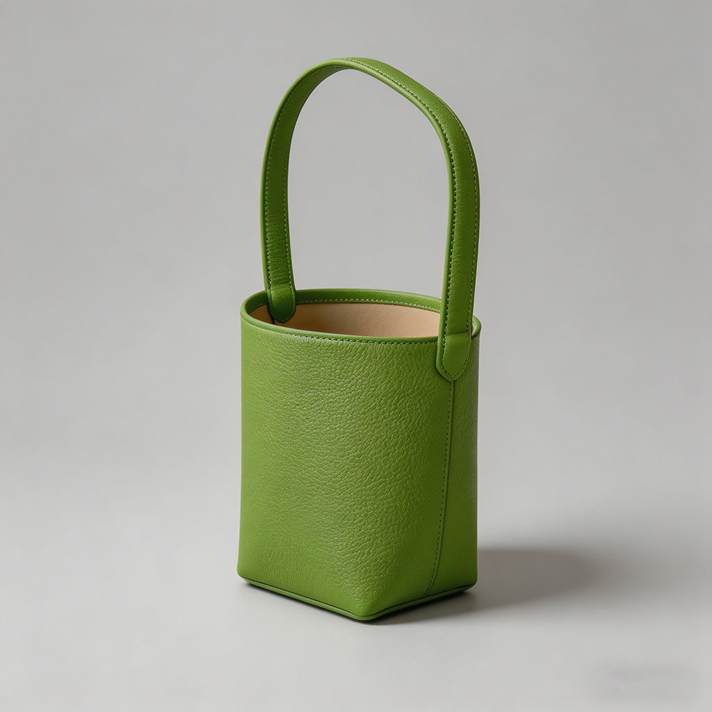 Minimalist Pebbled Leather Buc - Shopdayla Wholesale - #1730