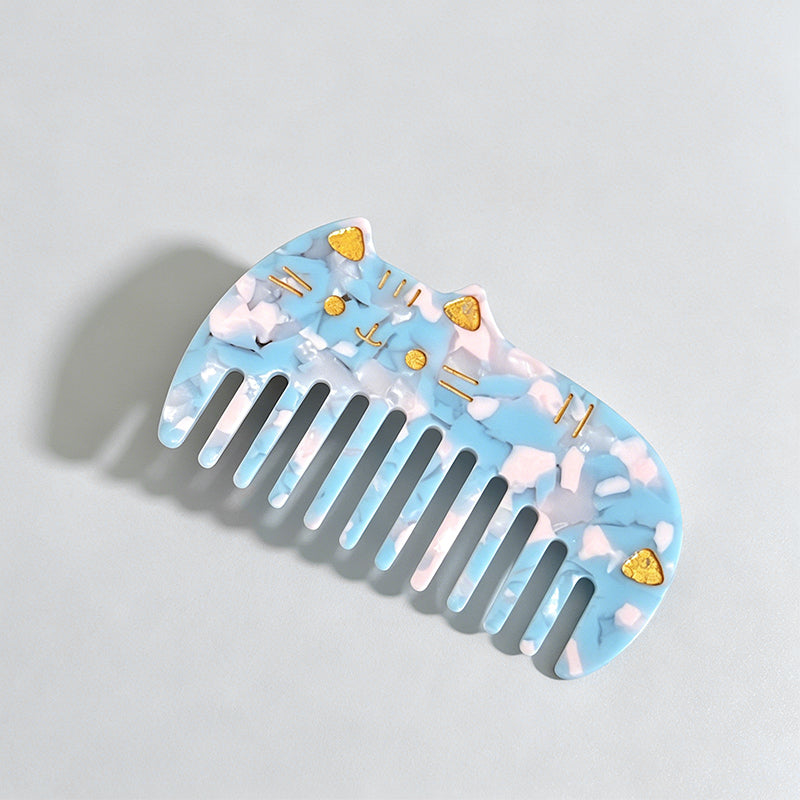 Cat-Shaped Acetate Wide Tooth - Shopdayla Wholesale - #2338