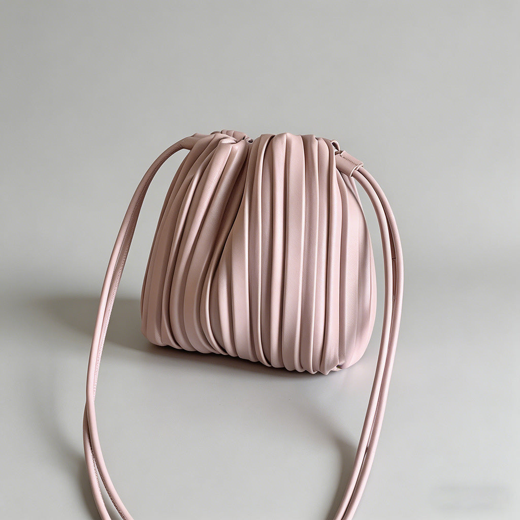 Pleated Faux Leather Crossbody - Shopdayla Wholesale - #8530