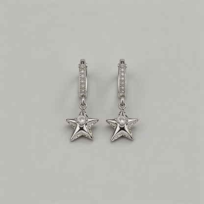 Silver Huggie Hoop Earring - Shopdayla Wholesale - #3602