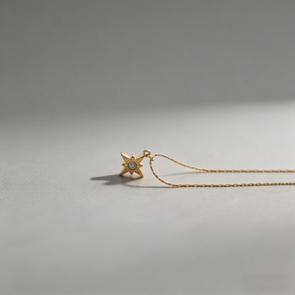 Textured North Star Pendant Ne - Shopdayla Wholesale - #6898