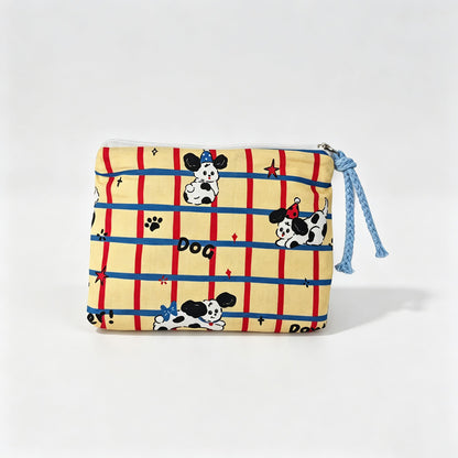 Bread Printed Fabric Mini Pouch