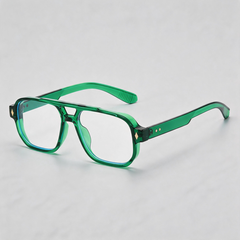 European American Retro Double Bridge Pilot Sunglasses