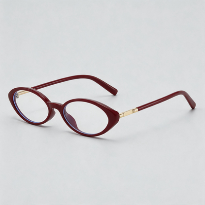 Vintage Oval Half Metal Sunglasses