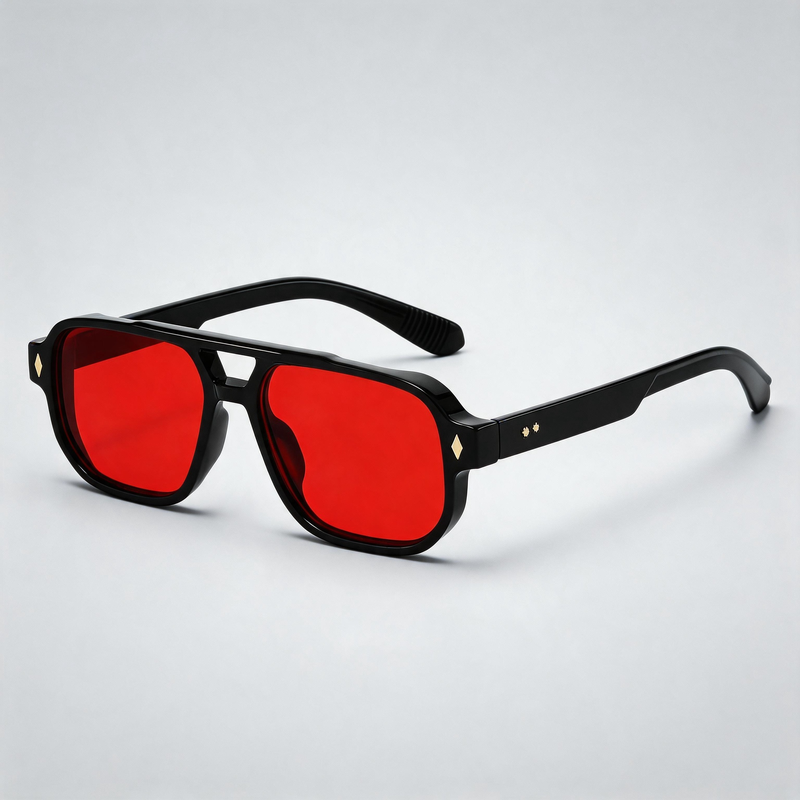European American Retro Double Bridge Pilot Sunglasses