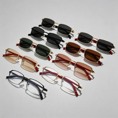 Slim Metal Rectangle Sunglasses