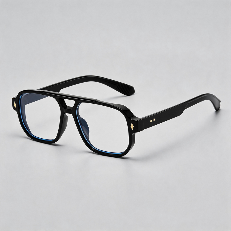 European American Retro Double Bridge Pilot Sunglasses