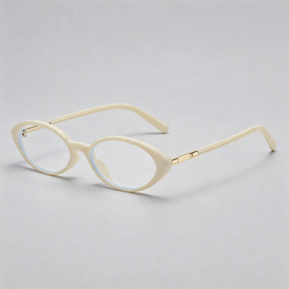 Vintage Oval Half Metal Sunglasses
