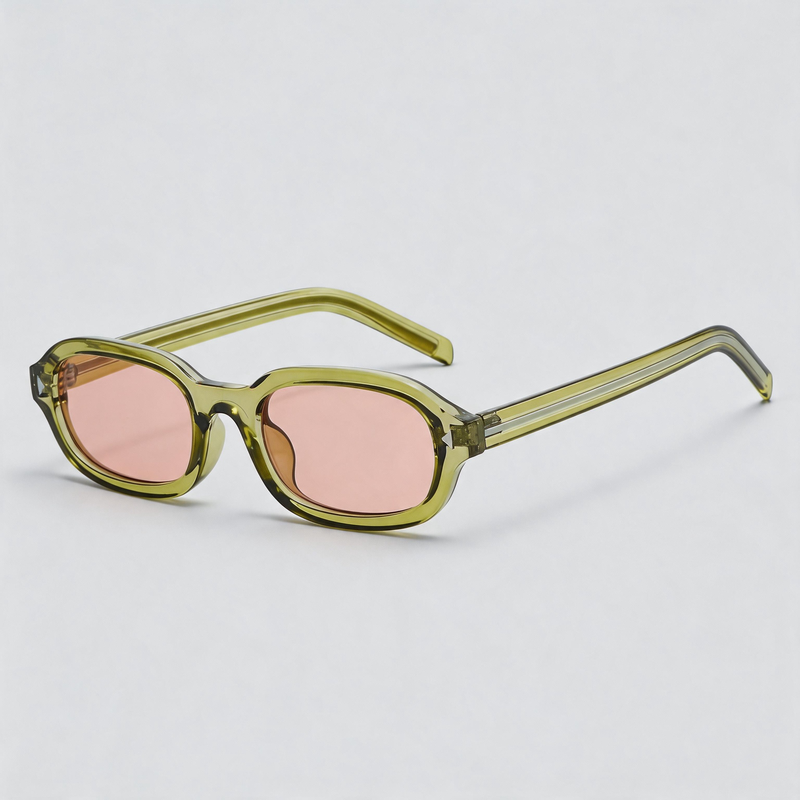 Retro Tiny Irregular Oval Fashion Women Sunglasses