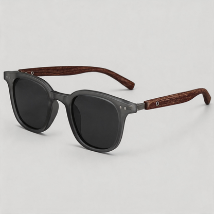 Vintage Wood Grain Temple Sunglasses