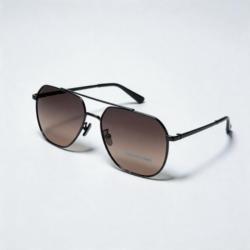 Double Bridge Large Geometric Polarized Driving Sunglasses