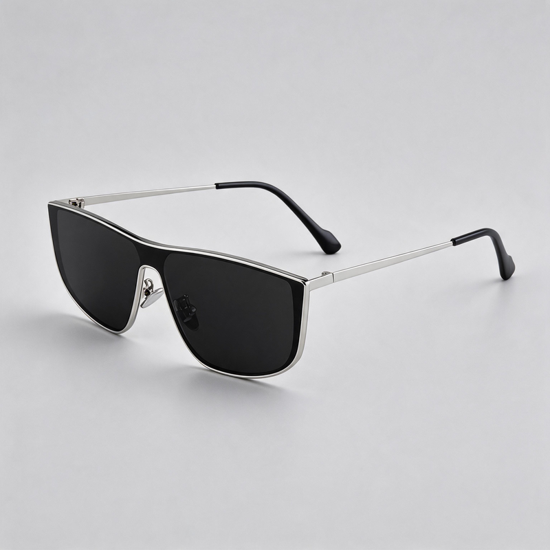 European Integrated Metal Frame Pilot Fashion Sunglasses