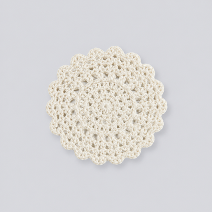 Decorative Fabric Hand-Crocheted Coaster