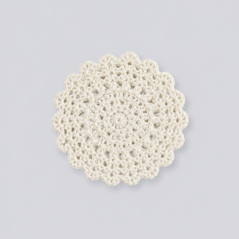 Decorative Fabric Hand-Crocheted Coaster