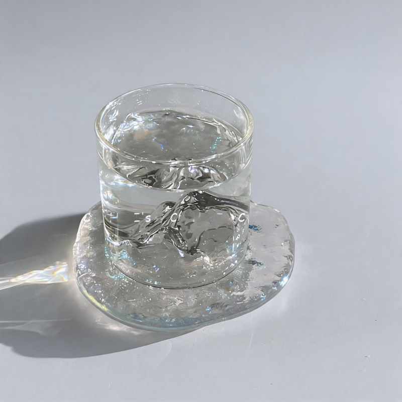 Minimalist Polypropylene Ice-Melt Texture Coaster