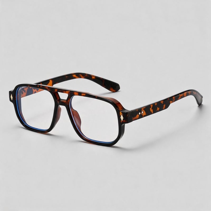 European American Retro Double Bridge Pilot Sunglasses