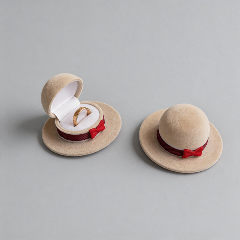 Lightweight PU Leather Bow-Knot Hat Jewelry Storage