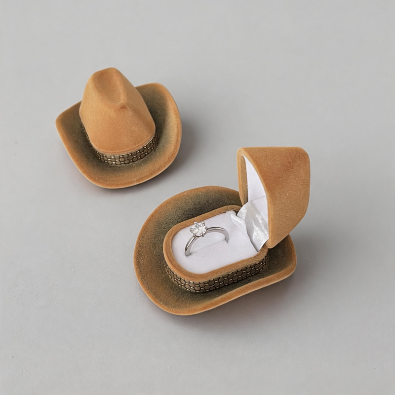 Unique Faux Pu Hat-Shaped Jewelry Storage Box