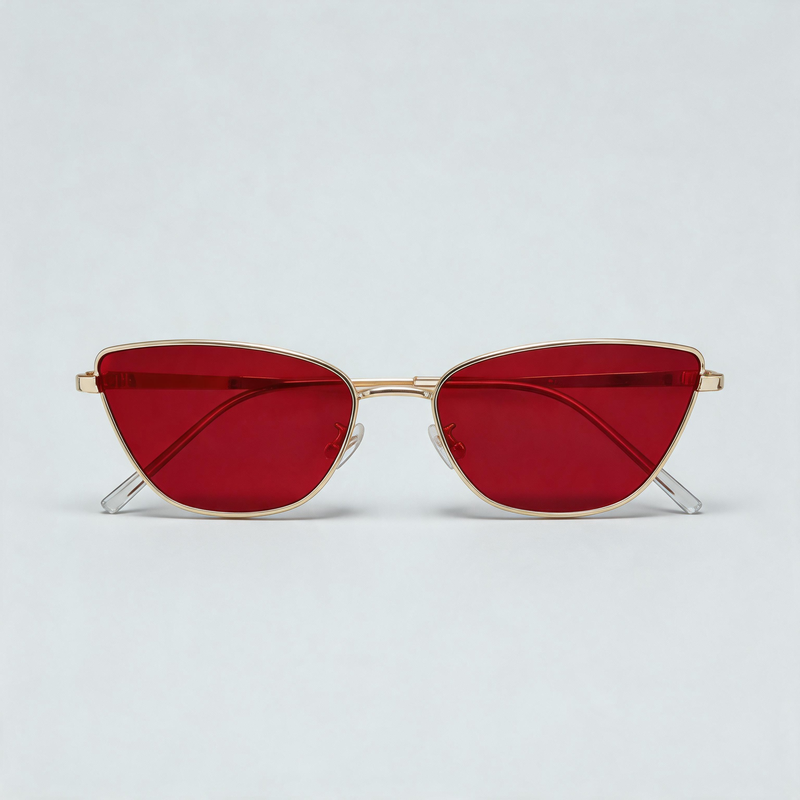 Slim Small Frame Retro Metal Polygon Fashion Sunglasses