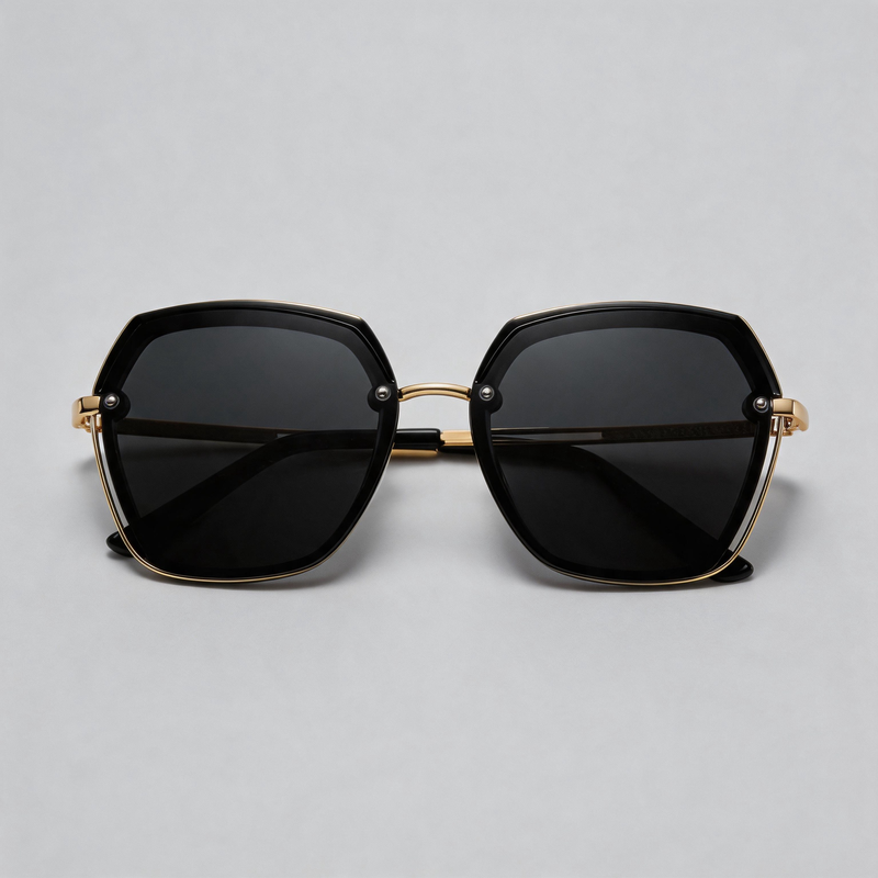 Large Square Face-Slimming Women’s Fashion Sunglasses