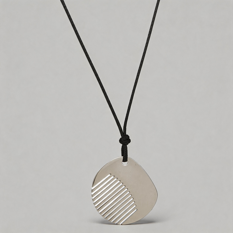 Versatile Geometric Miniature Comb Pendant Adjustable Necklace