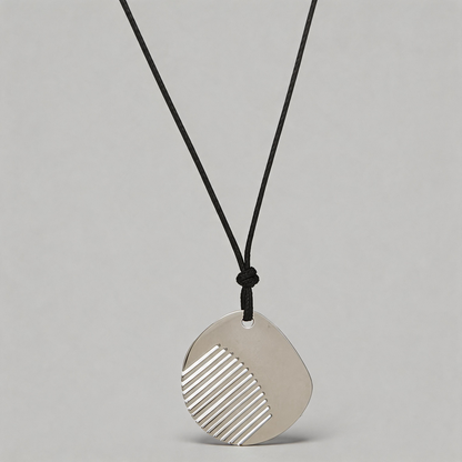 Versatile Geometric Miniature Comb Pendant Adjustable Necklace