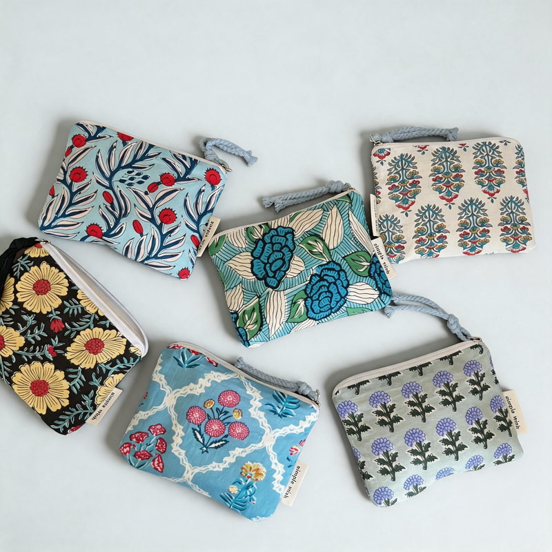 Versatile Flower Print Portable Cotton Daily Fashion Bag