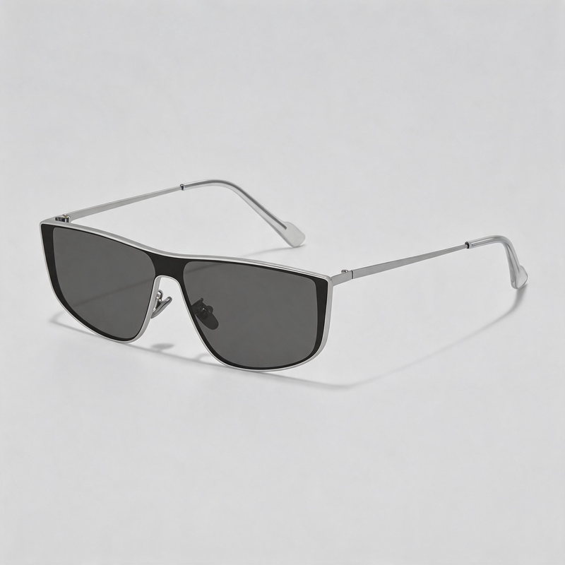 European Integrated Metal Frame Pilot Fashion Sunglasses