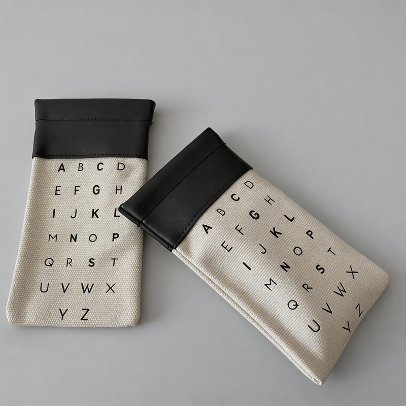 Everyday Canvas Retro Patchwork Eyeglass Storage Bag