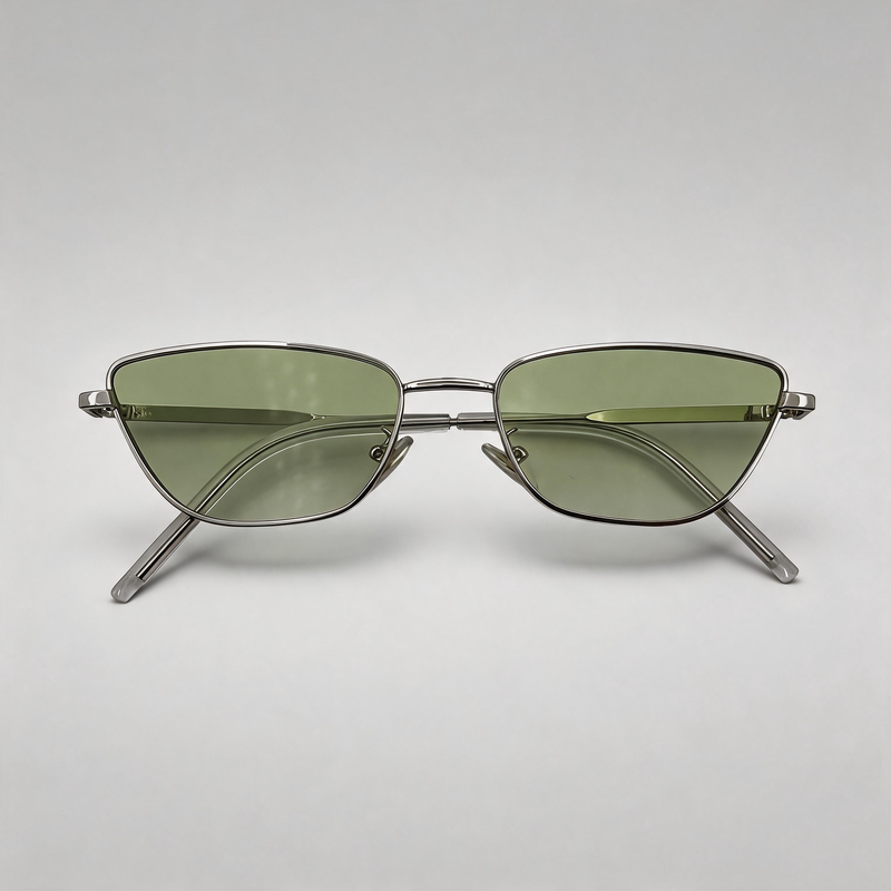 Slim Small Frame Retro Metal Polygon Fashion Sunglasses