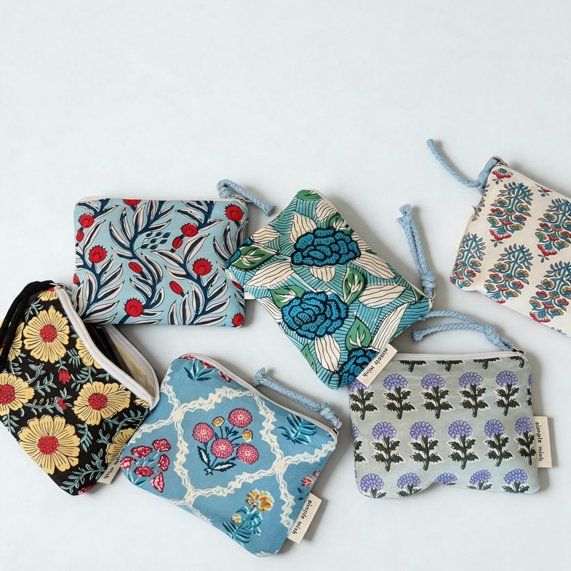 Versatile Flower Print Portable Cotton Daily Fashion Bag