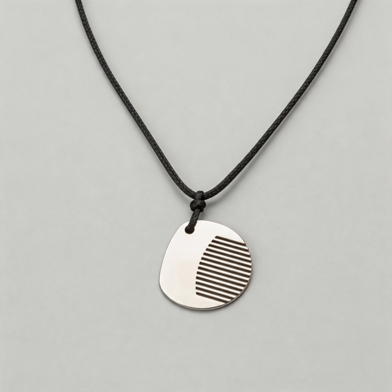 Versatile Geometric Miniature Comb Pendant Adjustable Necklace