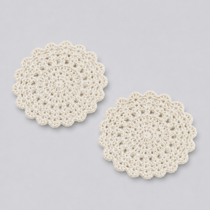 Decorative Fabric Hand-Crocheted Coaster