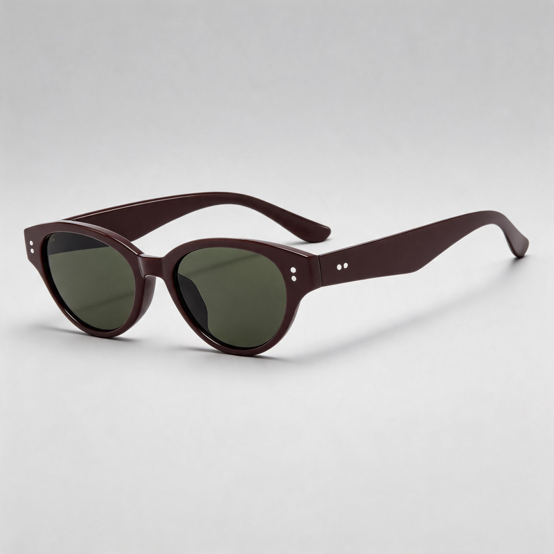 Vintage Rounded Cat Eye Fashion Women Sunglasses