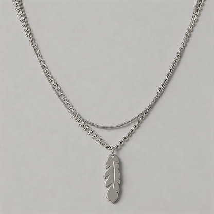 Geometric Double-layered Necklace