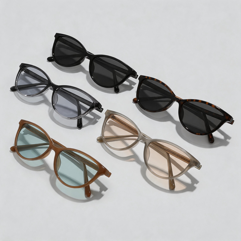 Retro Thin Pin Cat Eye Fashion Sunglasses