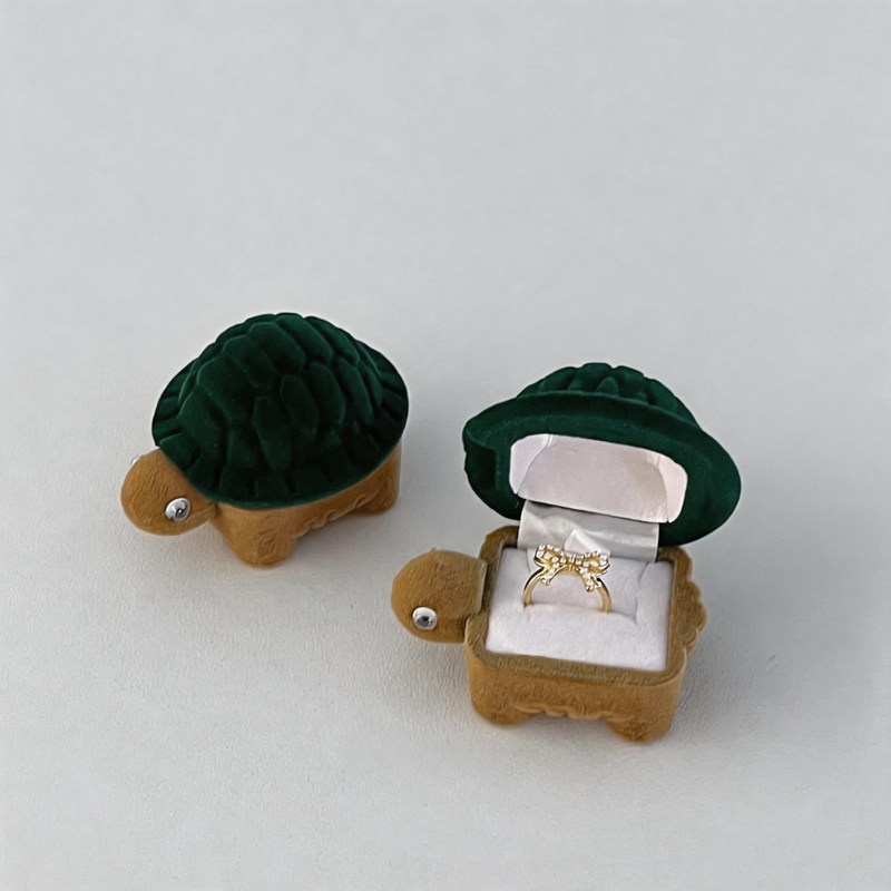 Unique Green Turtle Jewelry Storage Box