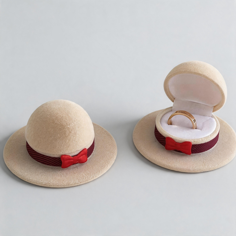 Lightweight PU Leather Bow-Knot Hat Jewelry Storage