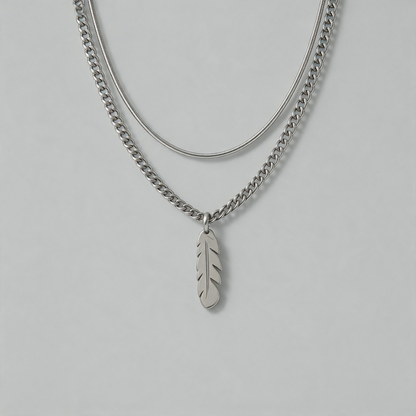 Geometric Double-layered Necklace
