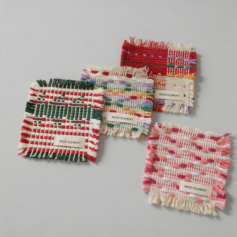 Everyday Fabric Woven Tassel Coaster Table Mat