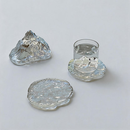 Minimalist Polypropylene Ice-Melt Texture Coaster