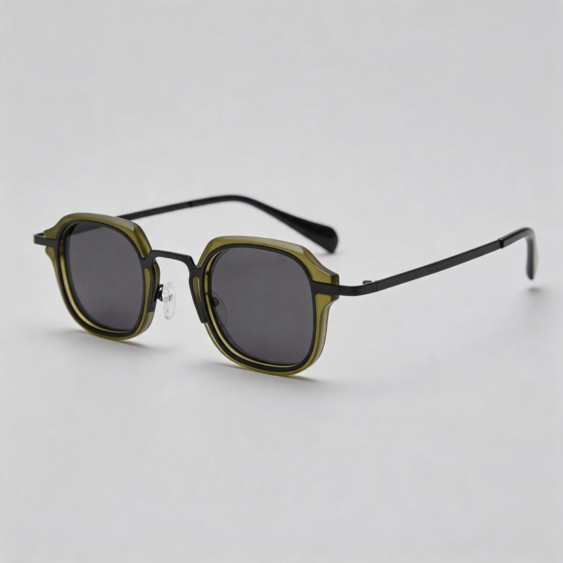 Minimalist Small Square Polarized Retro Sunglasses